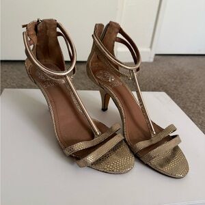 Vince Camuto Gold Textured Heels